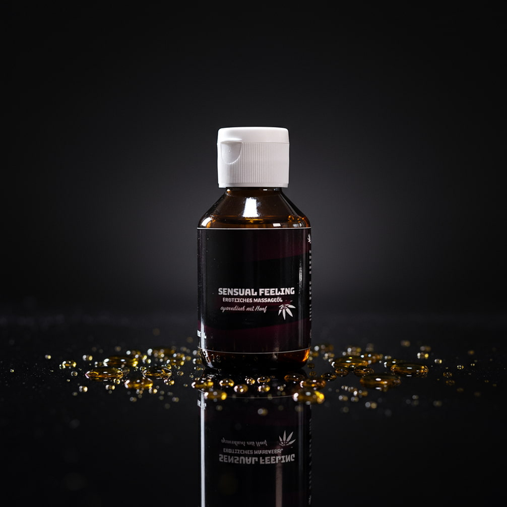 CBD Hanfmassageöl Sensual Feeling by Jaynetix, 100 ml Flasche